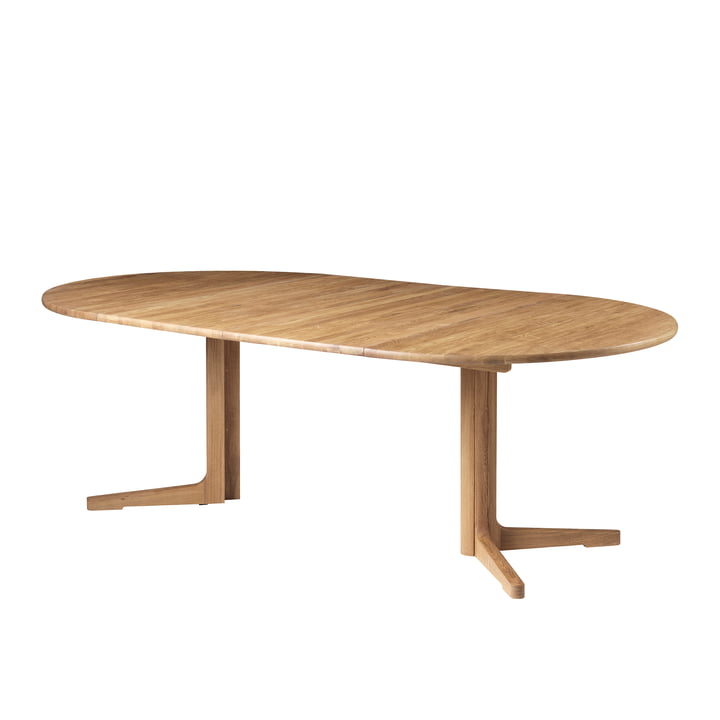 C69E spisebord, 120 x 220 cm, naturlig olieret eg (med to tillægsplader) fra FDB Møbler