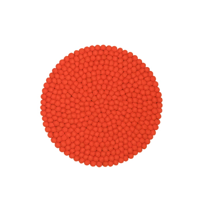 myfelt - Mats sædebetræk Ø 36 cm, orange-rød