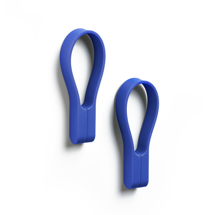 Loop magnet håndklædeholder, indigo blå (sæt med 2) fra Zone Denmark