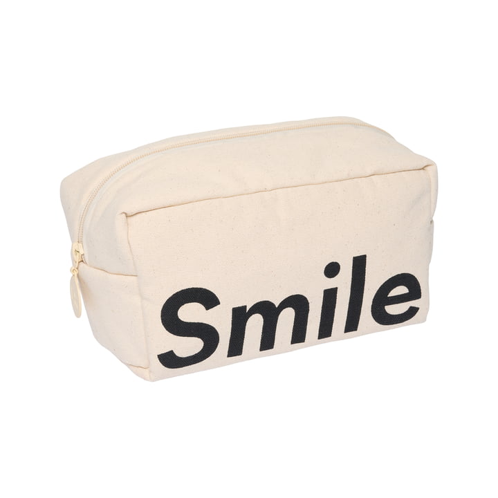 Cavita Travel toilettaske, 21 x 10 x 12 cm, natur/sort fra Design Letters