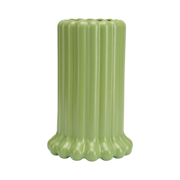 Tubular vase, H 24 cm, grøn ranke fra Design Letters