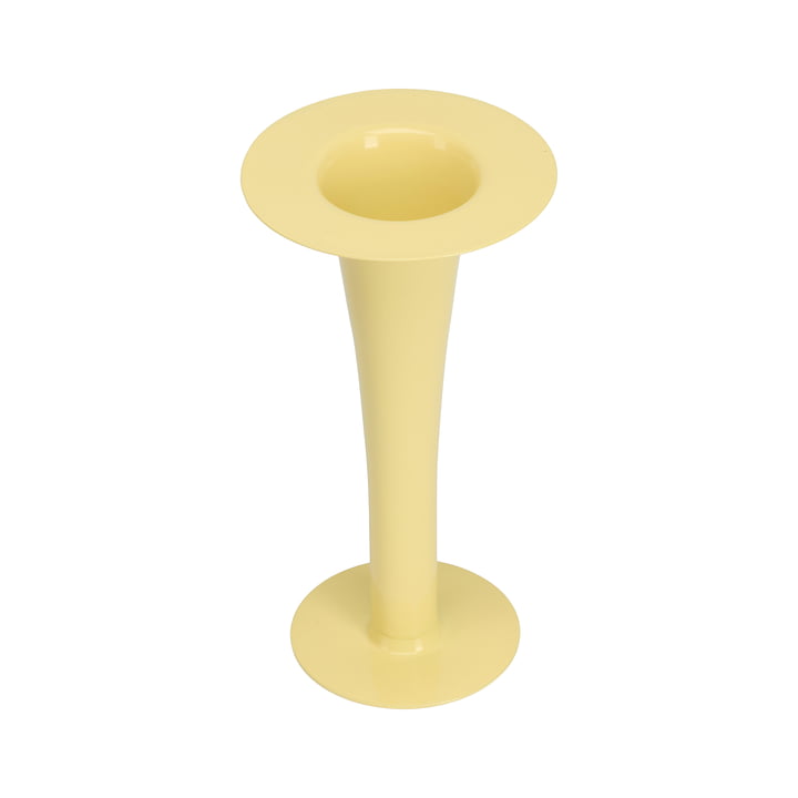 Trumpet - 2 i 1 vase & lysestage, H 24 cm, gul fra Design Letters