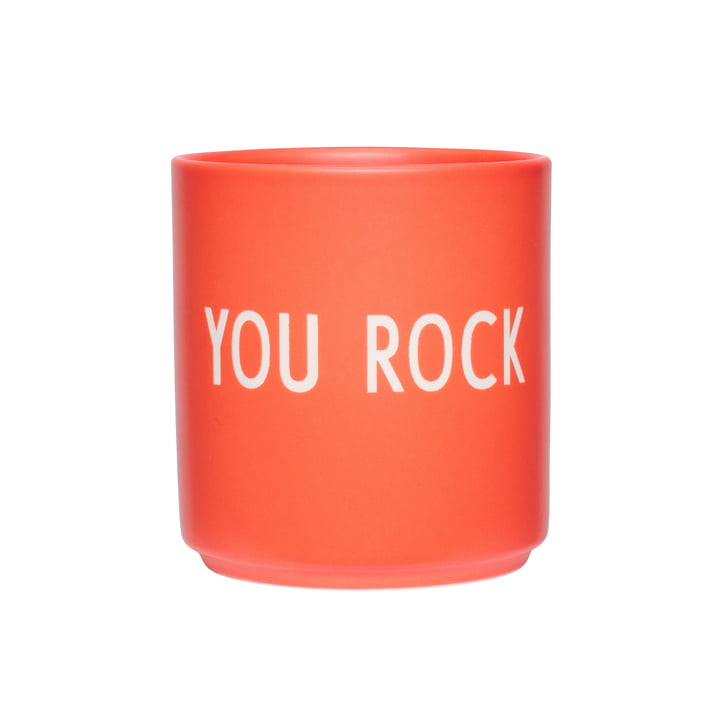 AJ Favourite porcelæn krus, You Rock / rød fra Design Letters