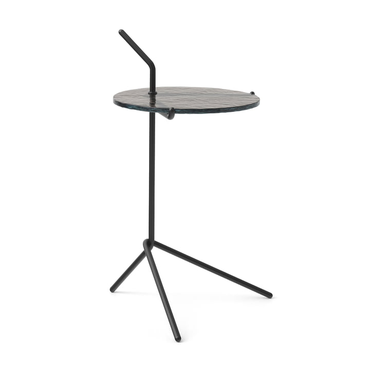 Halten Side Table SH9, røget glas / varm sort fra & Tradition