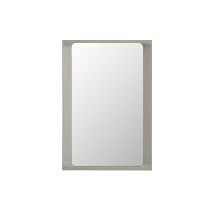 Arced spejl, 80 x 55 cm, lysegrå fra Muuto