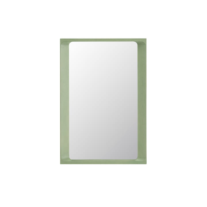 Arced spejl, 80 x 55 cm, lysegrøn fra Muuto