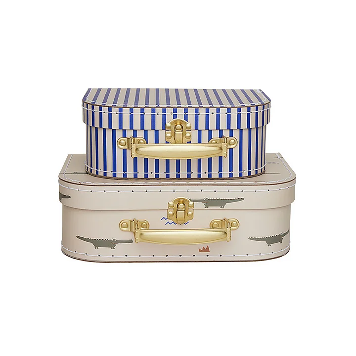 Toucan & Stripe mini kuffert, beige (sæt med 2) fra OYOY Mini