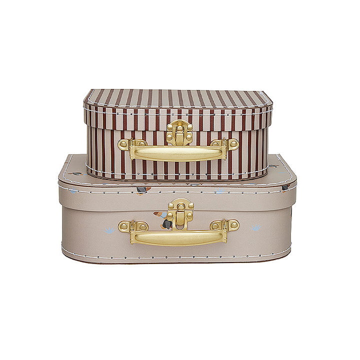 Toucan & Stripe mini kuffert, ler (sæt med 2) fra OYOY Mini