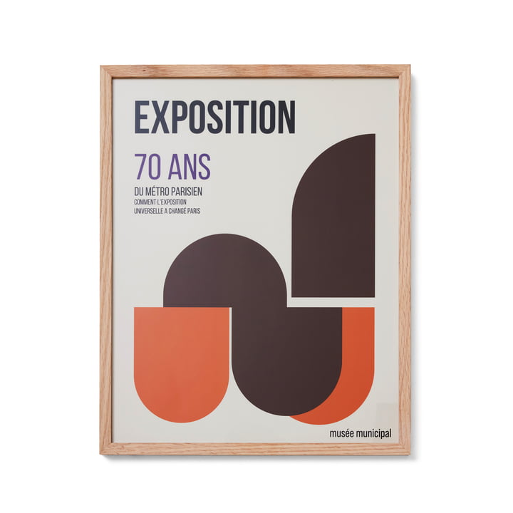 Framed Artwork, 40 x 50 cm, parisisk metro af HKliving