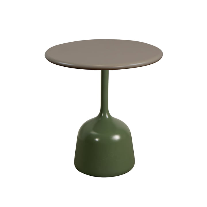 Cane-line - Glaze sofabord ⌀ 45 cm, olivengrøn