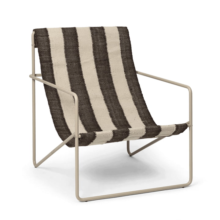 Desert Lounge Chair, cashmere / råhvid, chokolade fra ferm Living