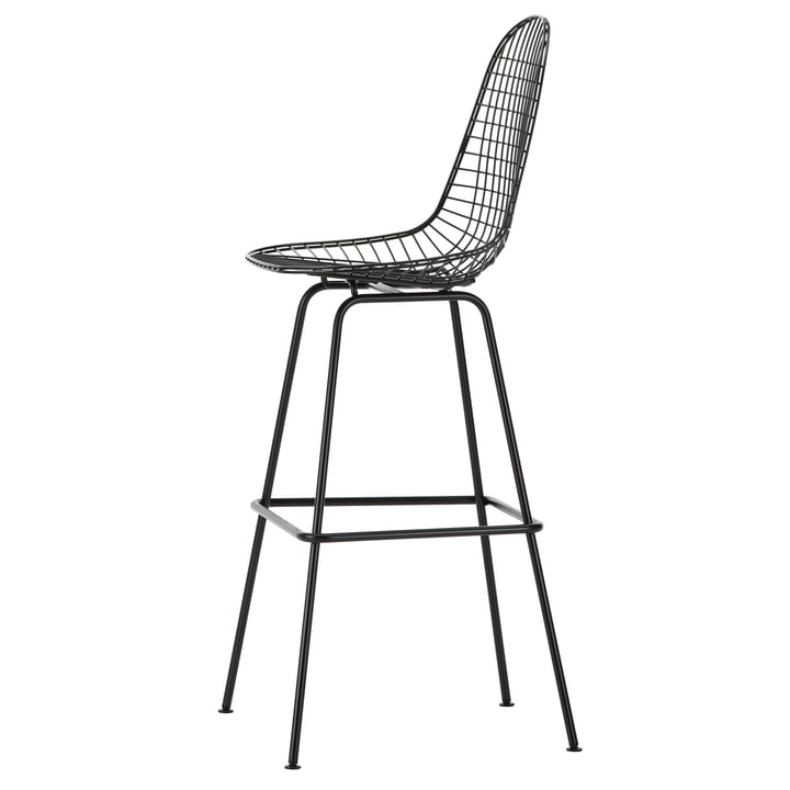 Eames Wire barstol, høj, basic mørk fra Vitra
