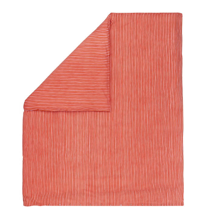 Piccolo tæppebetræk, 210 x 210 cm, varm orange/pink fra Marimekko