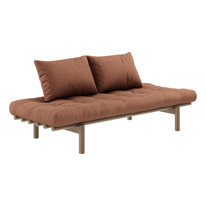 Pace Daybed, fyrretræ kulbrun / lerbrun af Karup Design