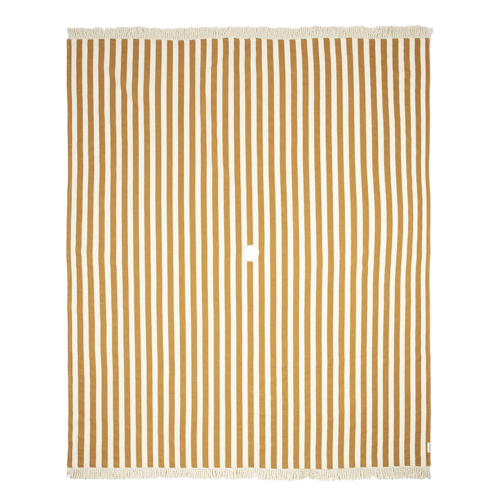 Portofino strandhåndklæde XL, 146 x 175 cm, honningstriber vaffel fra Nobodinoz