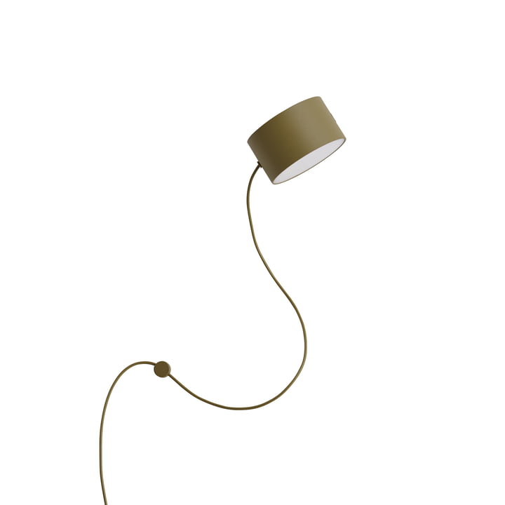 Muuto - Post LED væglampe, brun-grøn
