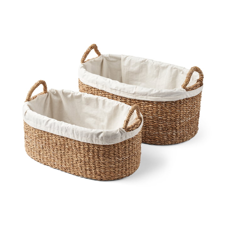 Laundry Wicker Seagrass Vasketøjskurvsæt fra Humdakin