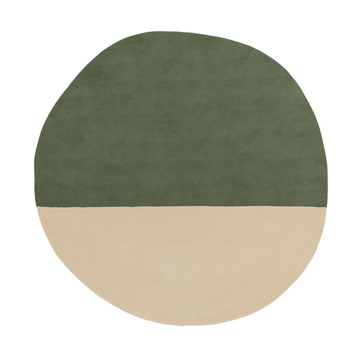 Perleuldstæppe, 200 x 197 cm, grønt fra nanimarquina