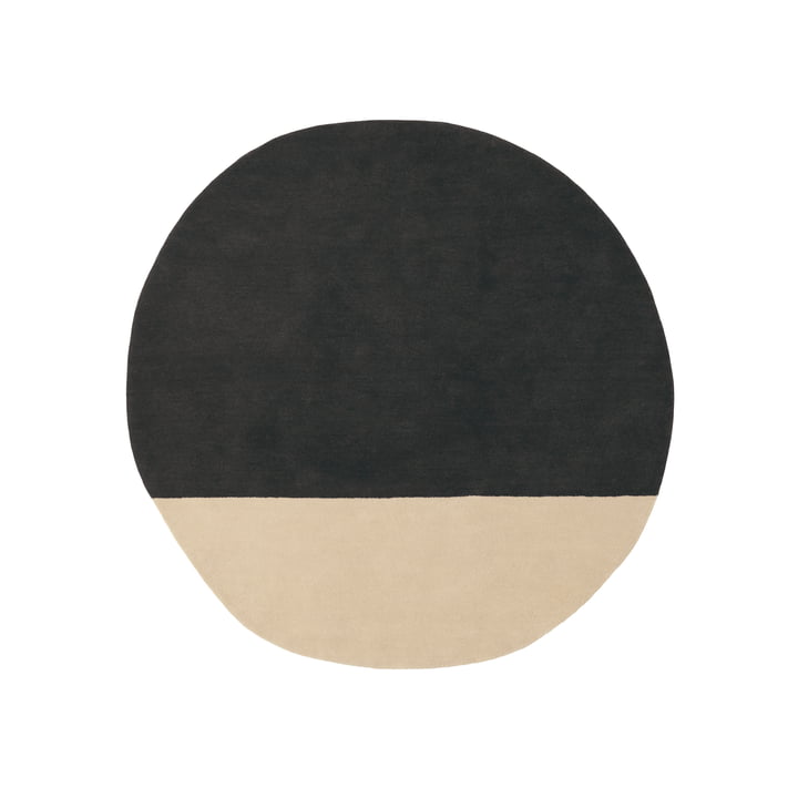 Perleuldstæppe, 150 x 148 cm, sort fra nanimarquina