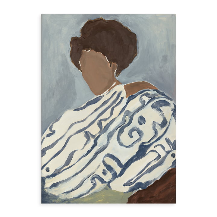 Blue Curls-plakat af Paper Collective