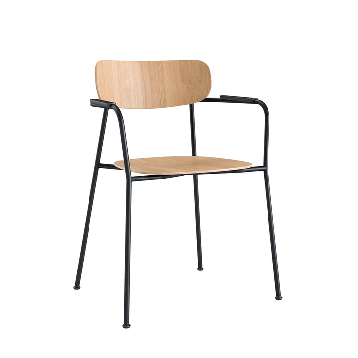 Scope lænestol, sort stel / hvidbejdset eg fra Andersen Furniture