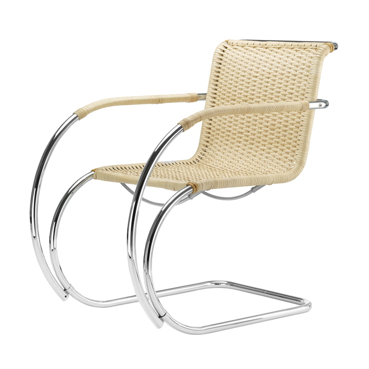 S 533 RF lænestol, forkromet stel / kurveflet fra Thonet