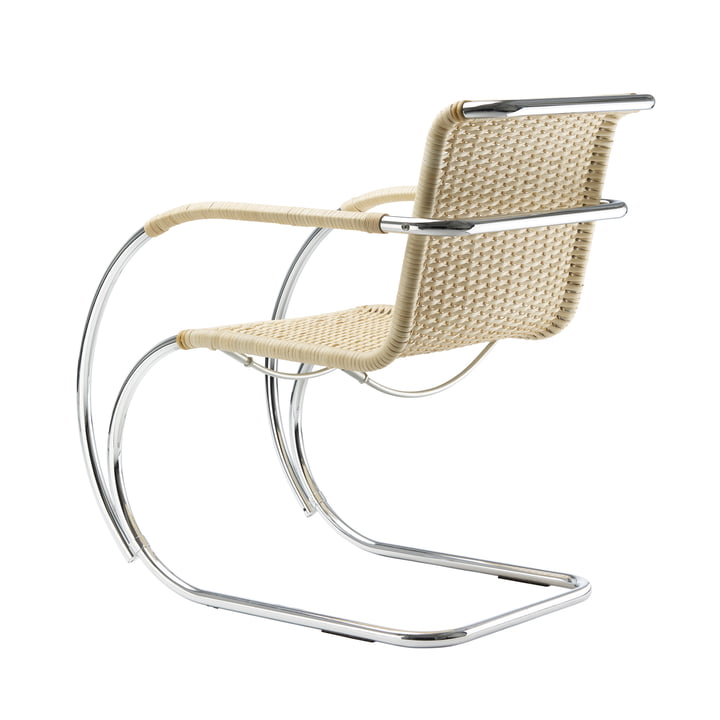 S 533 RF lænestol, forkromet stel / kurveflet fra Thonet