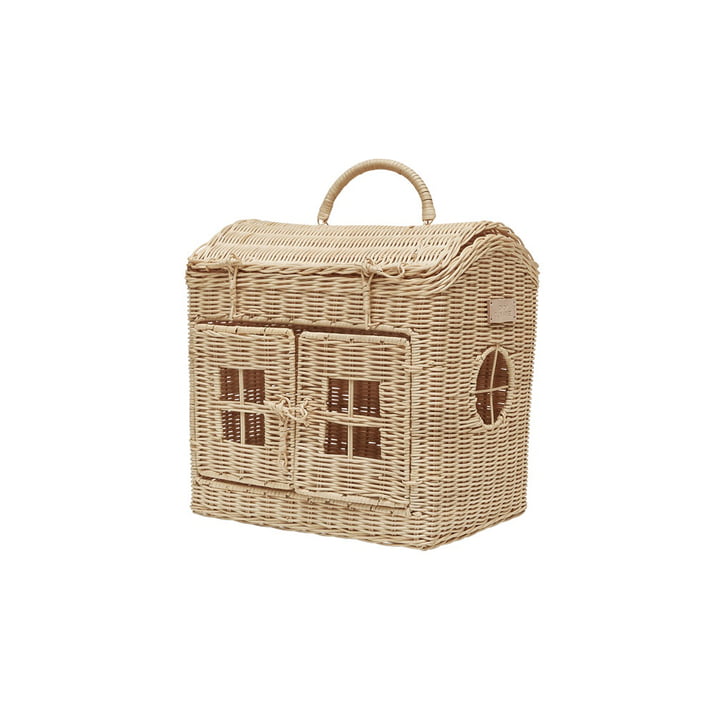 Rattan Home opbevaringskurv, naturlig fra OYOY Mini