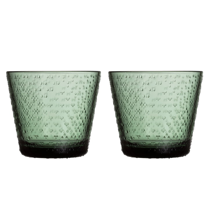 Iittala - Tundra drikkeglas 29 cl, grangrøn (sæt med 2)