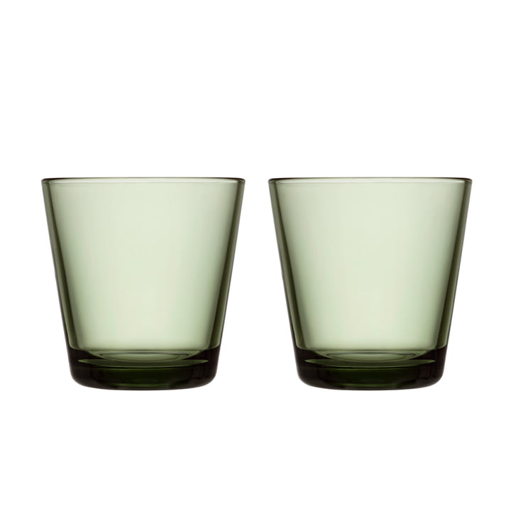 Iittala - Kartio drikkeglas 21 cl, grangrøn (sæt med 2)