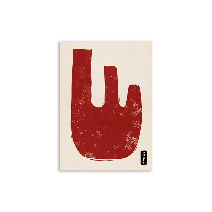 Paper Collective - Clayworks 02, 30 x 40 cm, beige/rød