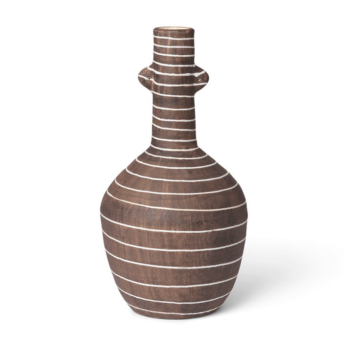 ferm Living - Brura Vase, kaffe/hvid