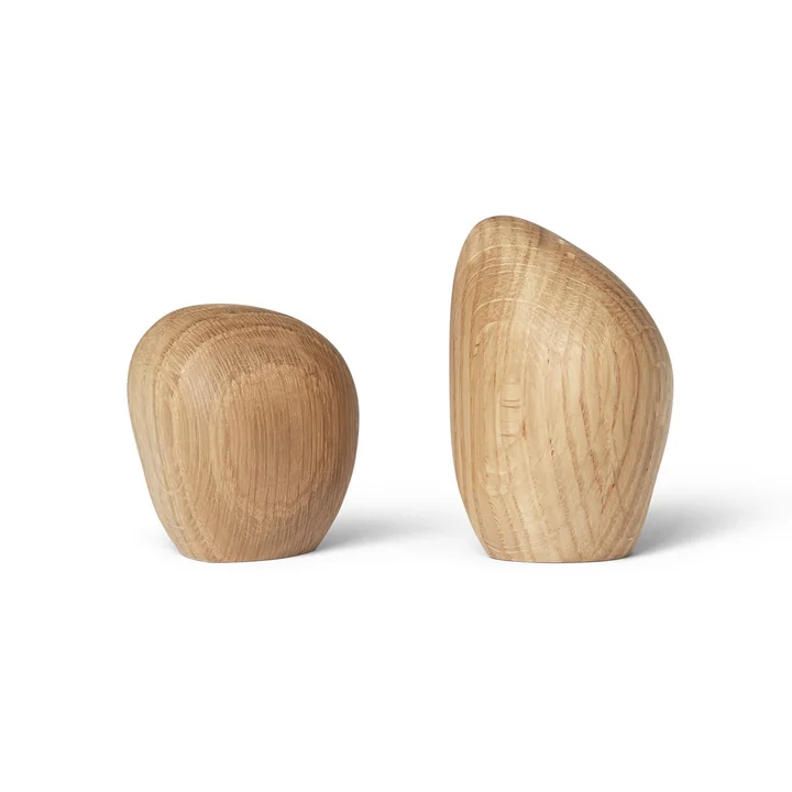 Ferm Living - Cairn salt og peber shakers, eg (sæt med 2)