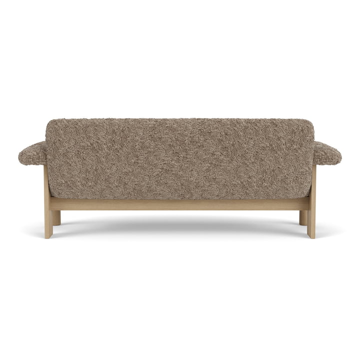 Brasilia 2-personers sofa, natur eg / Sahara brunt fåreskind fra Audo