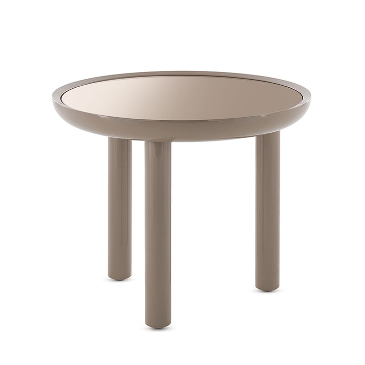 Kartell - K-Top sidebord, H 50 cm / Ø 60 cm, bronze spejl / duegrå