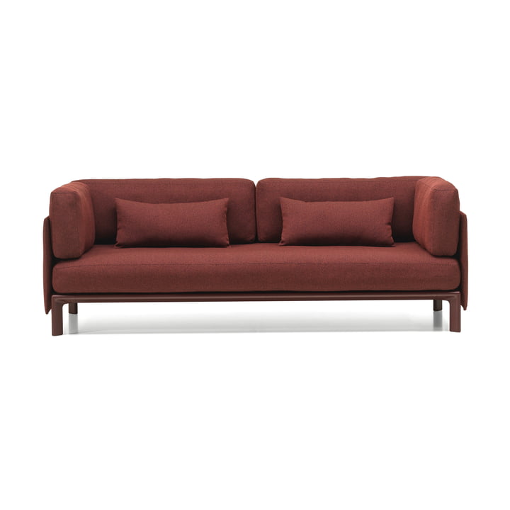 Vitra - Anagram fleksibel modulsofa, 230 x 95 cm, inkl. 2 hynder 65 x 30 cm, mørk bordeaux / mørkerød melange (Cento 12)