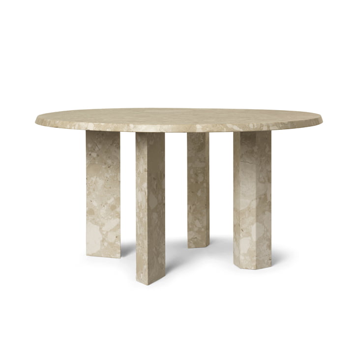 ferm Living - Taula sofabord, H 35 x Ø 67 cm, marmor, sand