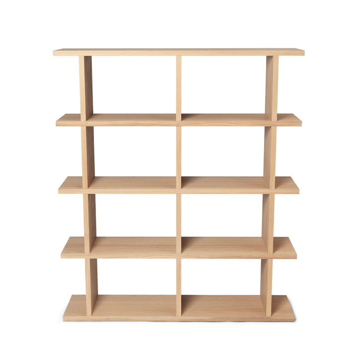 ferm Living - Kona reol 2 x 4, 122,5 x 141 cm, naturlig eg