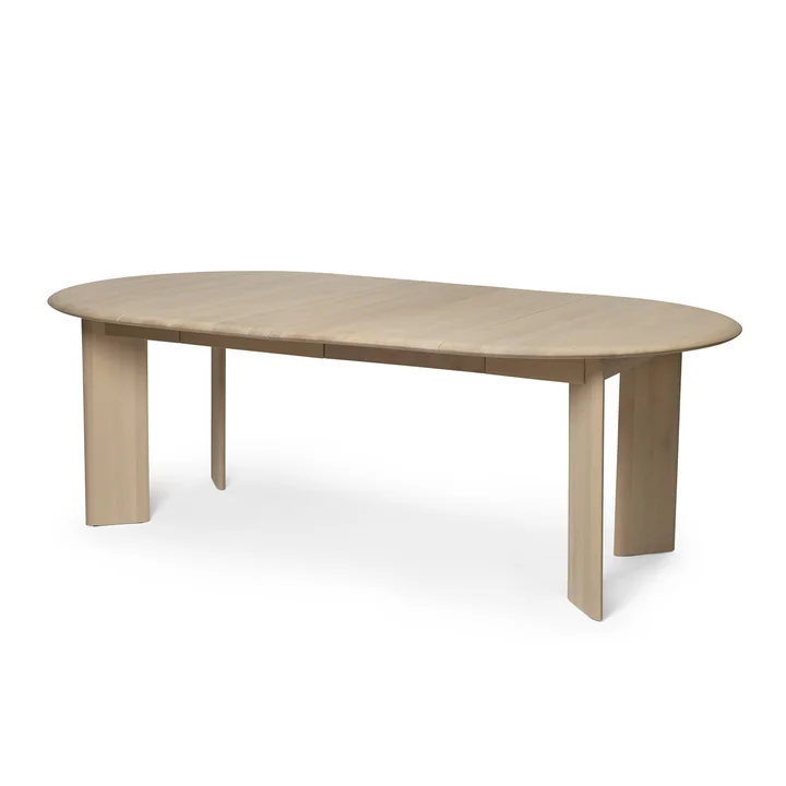 Ferm Living - Bevel udtræksbord, hvidolieret bøg