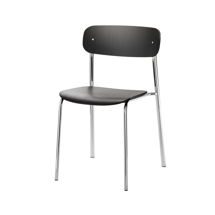 Thonet - S 243 stol, krom/sort bejdset bøg (TP 29)