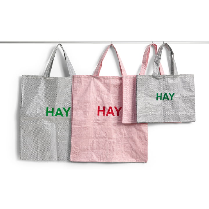 HAY - Candy Mono Bag, grå og lys pink