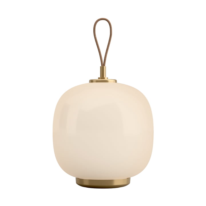 Louis Poulsen - VL45 Radiohus Bærbar LED bordlampe, messing / blank opal hvid