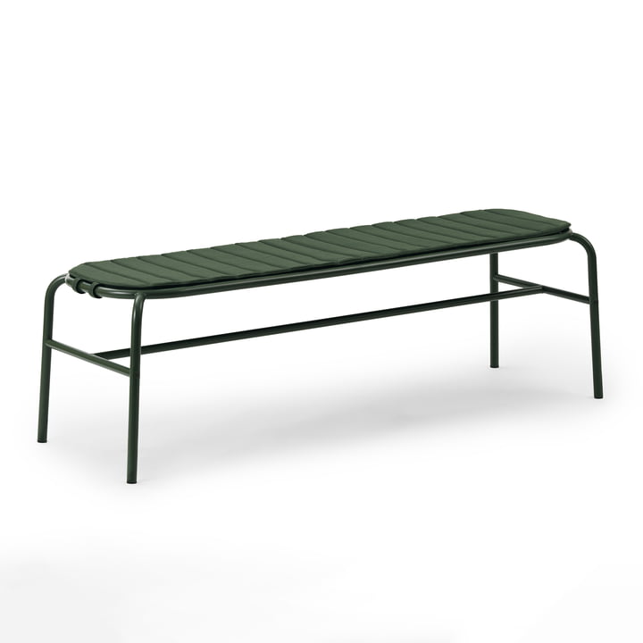 Normann Copenhagen - Vig bænk med sædehynde, mørkegrøn