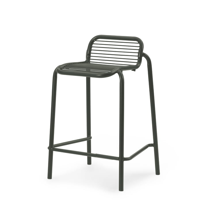 Normann Copenhagen - Vig barstol, H 65 cm, mørkegrøn