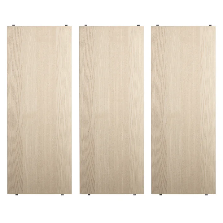 String - Hylde 78 x 30 cm (pakke med 3), ask