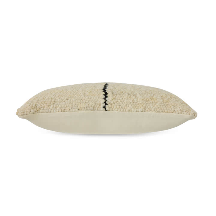 HKliving - Naturlig uldpude, 50 x 30 cm, stribet