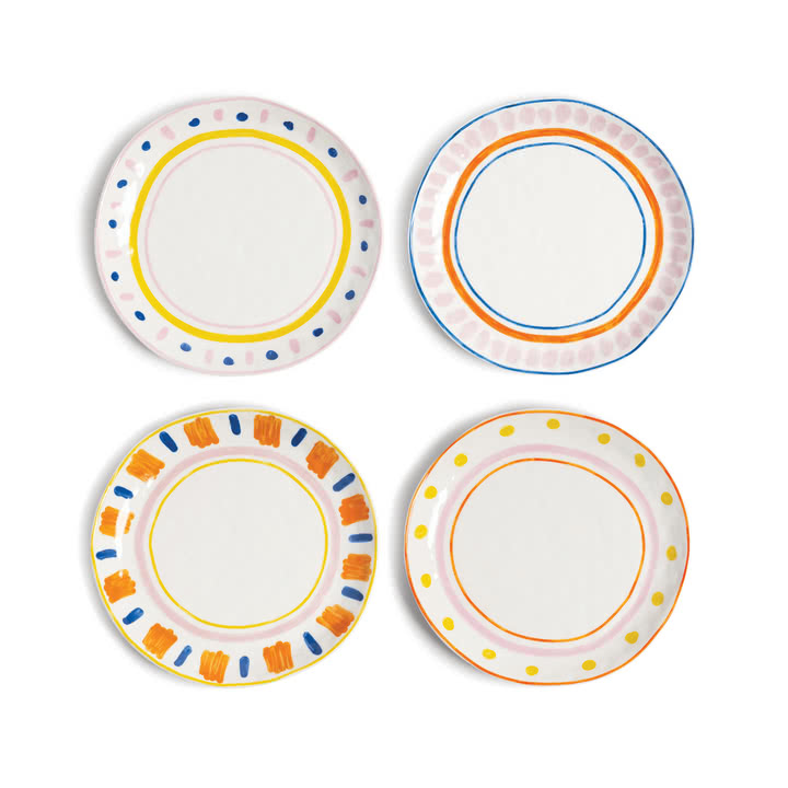 & klevering - Boavista tallerken Ø 21,5 cm, multi (sæt med 4)