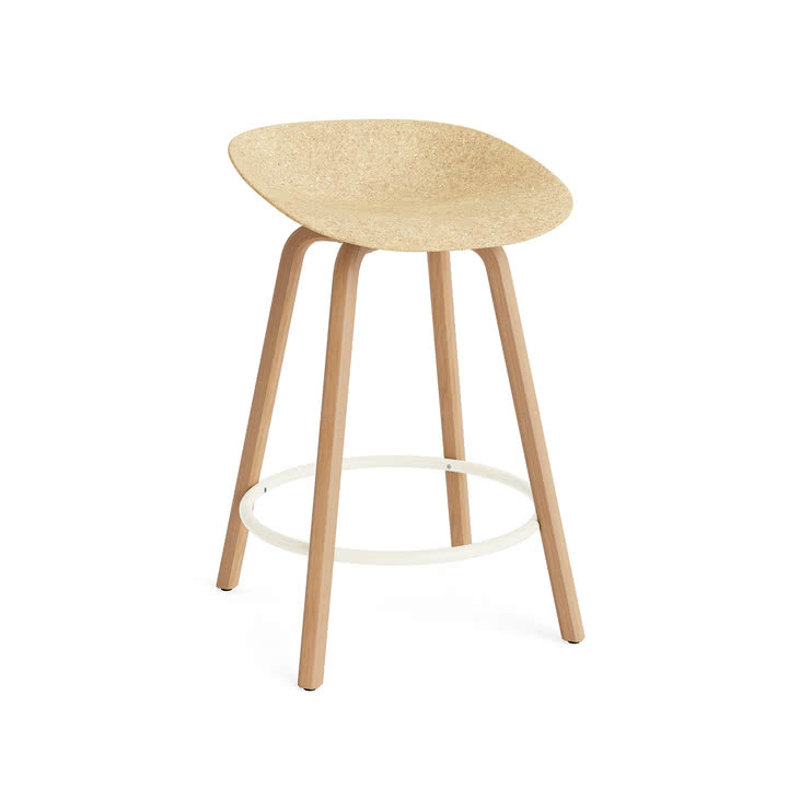 Normann Copenhagen - Mat Barstol 65 cm, hamp/creme