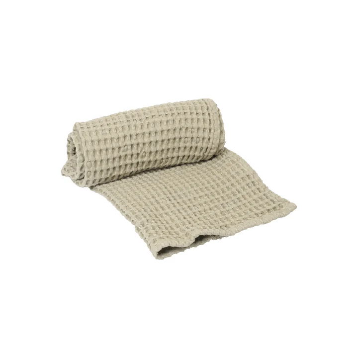 Ferm Living - Organic håndklæde, 50 x 100 cm, lys celedon