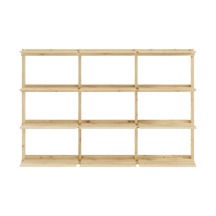 Karup Design - Groove væghylde, stor, H 127 x 192 cm, naturfyr